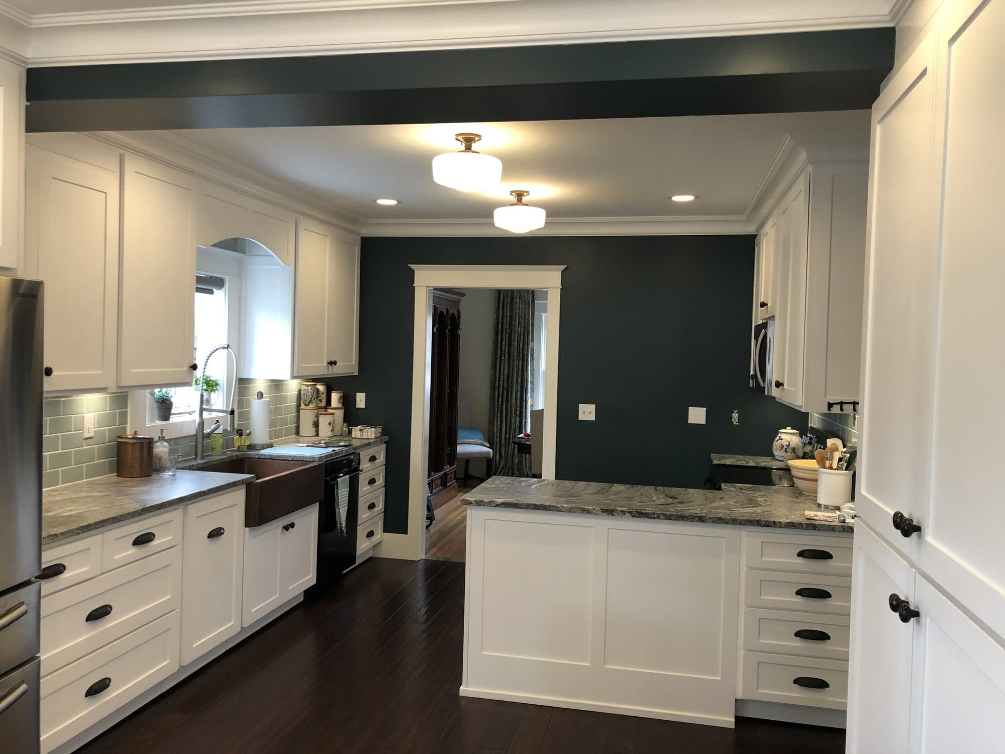 Finished kitchen remodel with island
